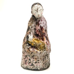 &Auml;ITI JA LAPSI keramiikkaveistos