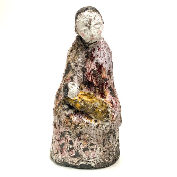 &Auml;ITI JA LAPSI keramiikkaveistos