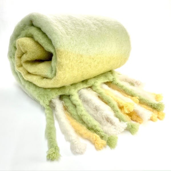 LIME mohair blanket 130x180